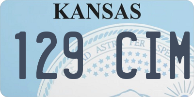 KS license plate 129CIM