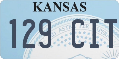 KS license plate 129CIT