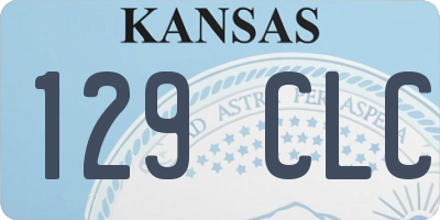KS license plate 129CLC
