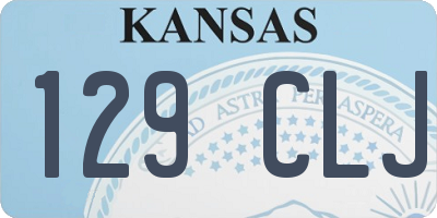 KS license plate 129CLJ