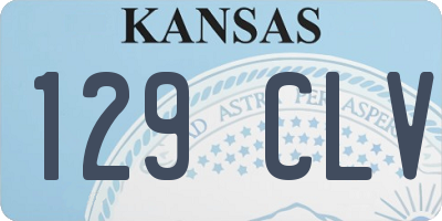 KS license plate 129CLV