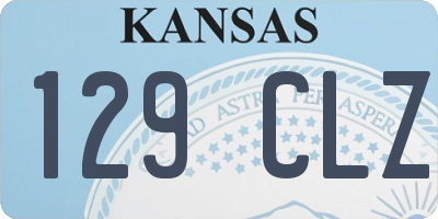 KS license plate 129CLZ