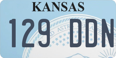 KS license plate 129DDN