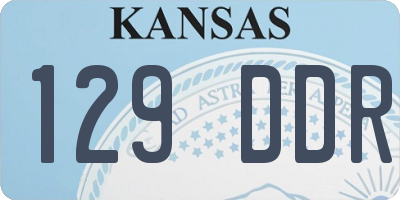 KS license plate 129DDR