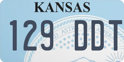 KS license plate 129DDT