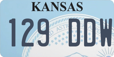 KS license plate 129DDW