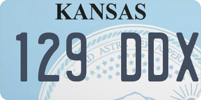 KS license plate 129DDX