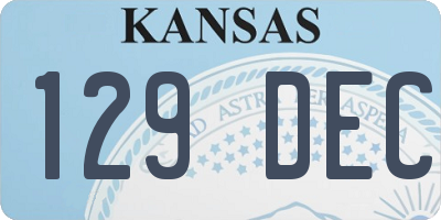 KS license plate 129DEC