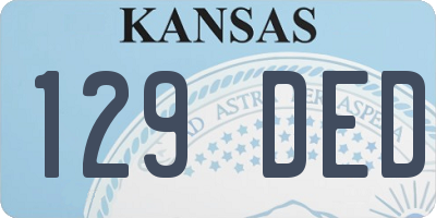 KS license plate 129DED