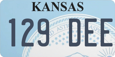 KS license plate 129DEE