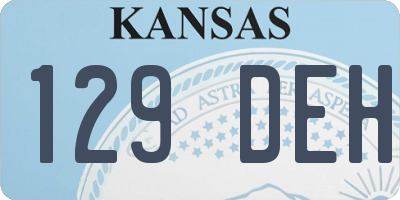 KS license plate 129DEH