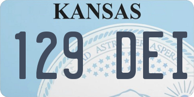 KS license plate 129DEI