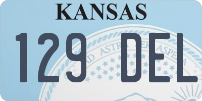 KS license plate 129DEL