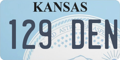 KS license plate 129DEN