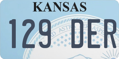 KS license plate 129DER