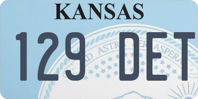 KS license plate 129DET