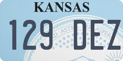 KS license plate 129DEZ