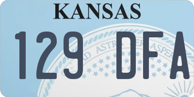 KS license plate 129DFA