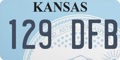 KS license plate 129DFB
