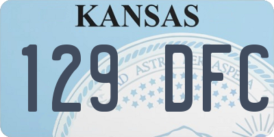 KS license plate 129DFC