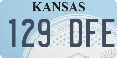 KS license plate 129DFE