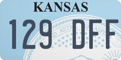 KS license plate 129DFF