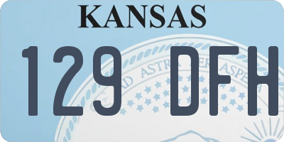 KS license plate 129DFH