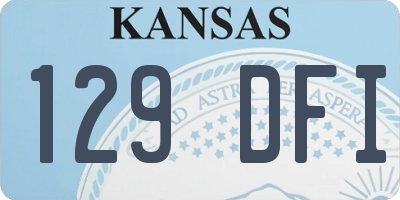 KS license plate 129DFI