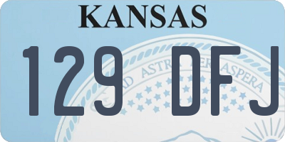 KS license plate 129DFJ