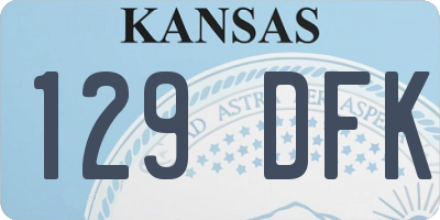 KS license plate 129DFK