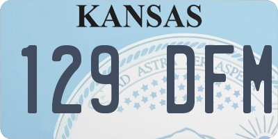 KS license plate 129DFM