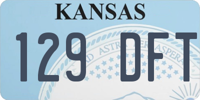 KS license plate 129DFT
