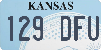 KS license plate 129DFU