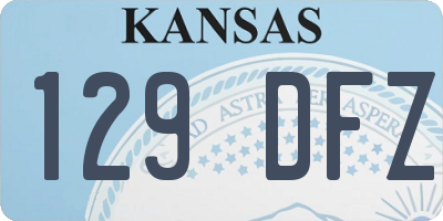 KS license plate 129DFZ