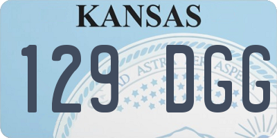 KS license plate 129DGG
