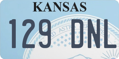 KS license plate 129DNL