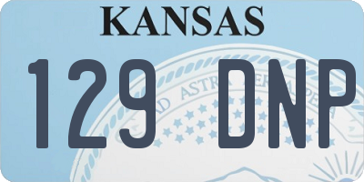 KS license plate 129DNP