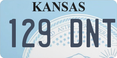 KS license plate 129DNT