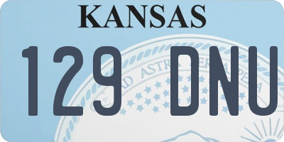 KS license plate 129DNU