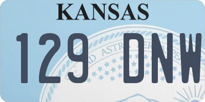 KS license plate 129DNW