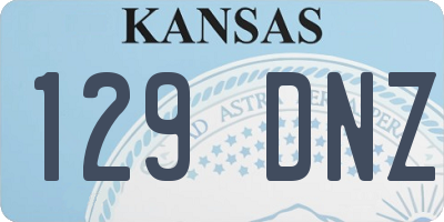 KS license plate 129DNZ