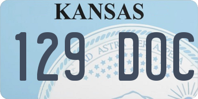 KS license plate 129DOC