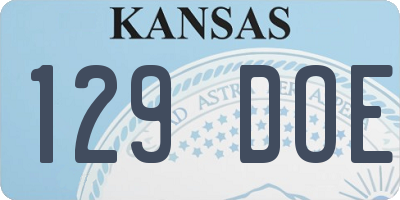 KS license plate 129DOE