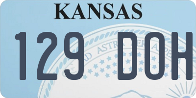 KS license plate 129DOH