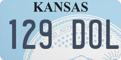 KS license plate 129DOL