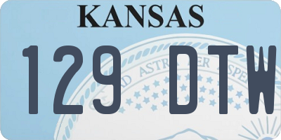 KS license plate 129DTW