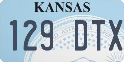 KS license plate 129DTX