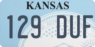 KS license plate 129DUF