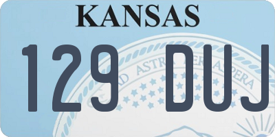 KS license plate 129DUJ