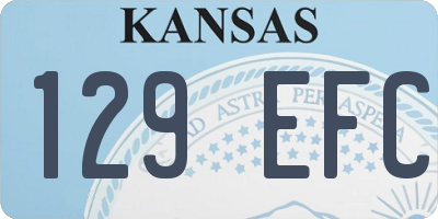 KS license plate 129EFC